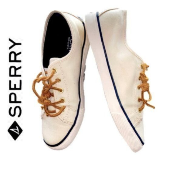 Vintage SPERRY- Off-White Seacoast Top Sider Sneaker - Picture 5 of 16